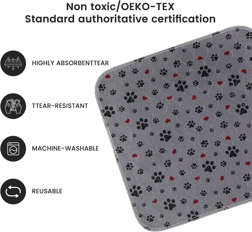 Eswin reusable puppy training mat showing quilted fabric texture