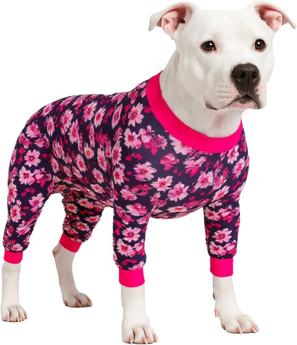 LovinPet Large Breed Dog Clothes Pajamas, Wound Care/Post Surgery Full Coverage Shirt, Dinosaur Land Blue Print, Lightweight Stretchy Knit Pullover Dog Onesie, Pet Pajamas for Dogs, Pet PJ's, 3XL - Image 9