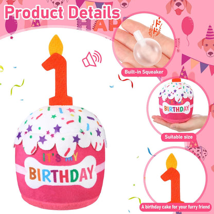 Dansydaisy puppy birthday celebration cake toy with digital candle design