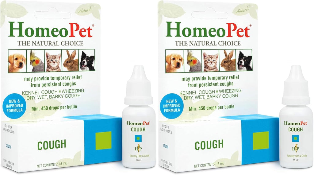 HomeoPet Cough authentic USA imported pet wellness product packaging
