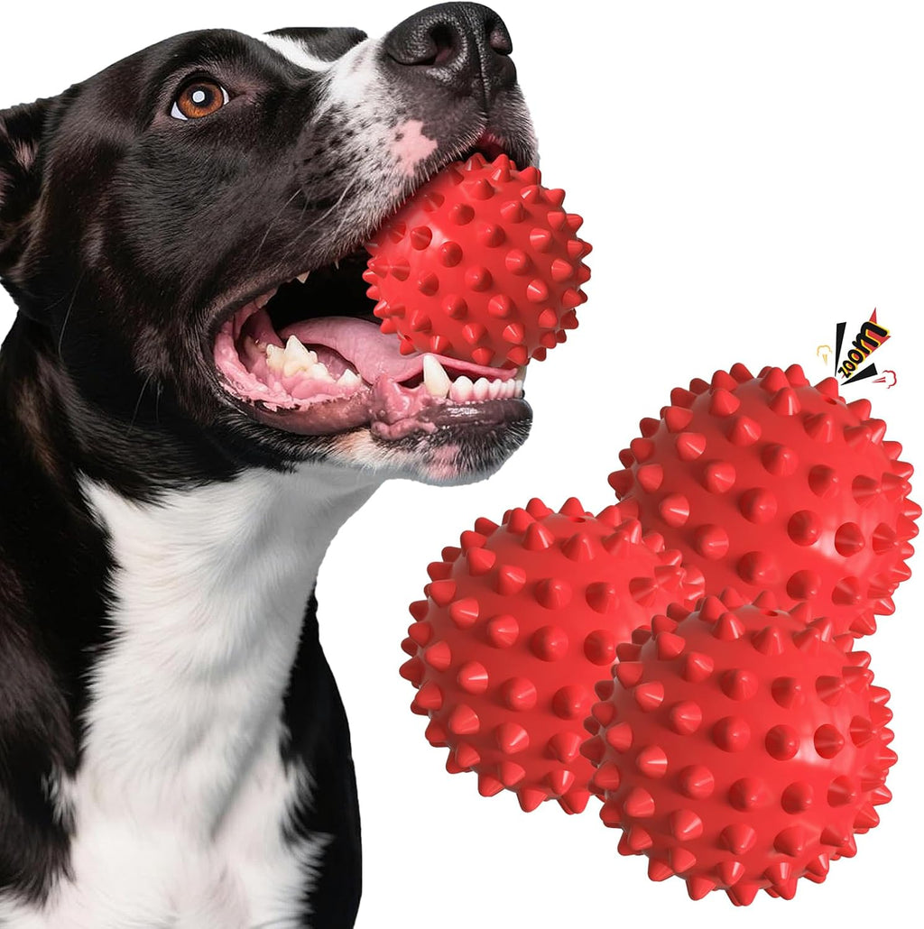 Beef-Flavored Durable Dog Ball for Aggressive Chewers, Tough Squeaky Rubber Toy for Pitbulls Large & Medium Breeds - Image 13