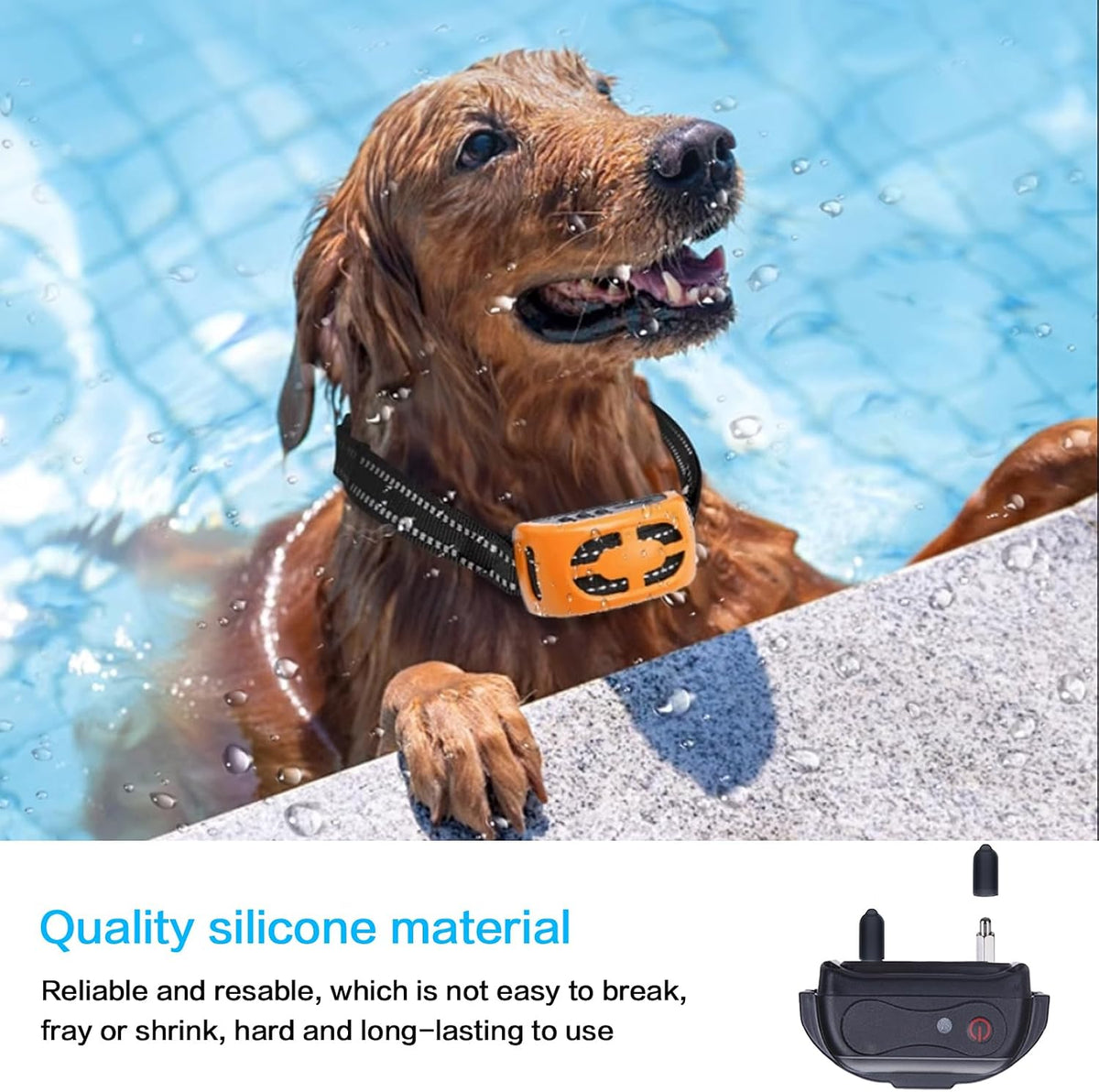 Black rubber sleeve training collar replacement parts for short haired dogs.