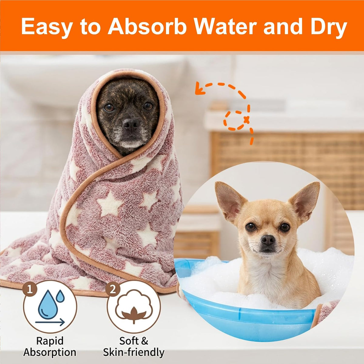 Moheaaei washable cat throw blanket folded neatly inside a pet carrier