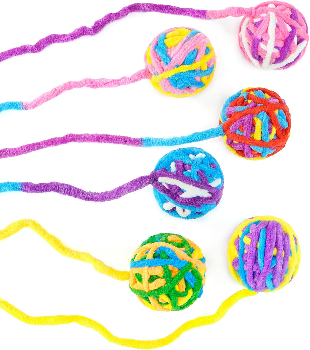 Assorted colors of Chiwava cat toy balls with bells