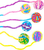 Assorted colors of Chiwava cat toy balls with bells