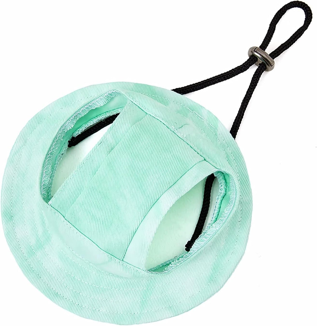 Dog Sun Hat Cute Pet Hat Trucker Hat with Ear Holes for Sun Protection Adjustable Tie-dye Printing Cotton Fisherman's Hat for for Small Medium Dogs Cats - Image 9