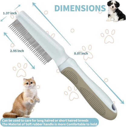 ROPO pet comb packaging displaying the professional metal de-shedding tool.