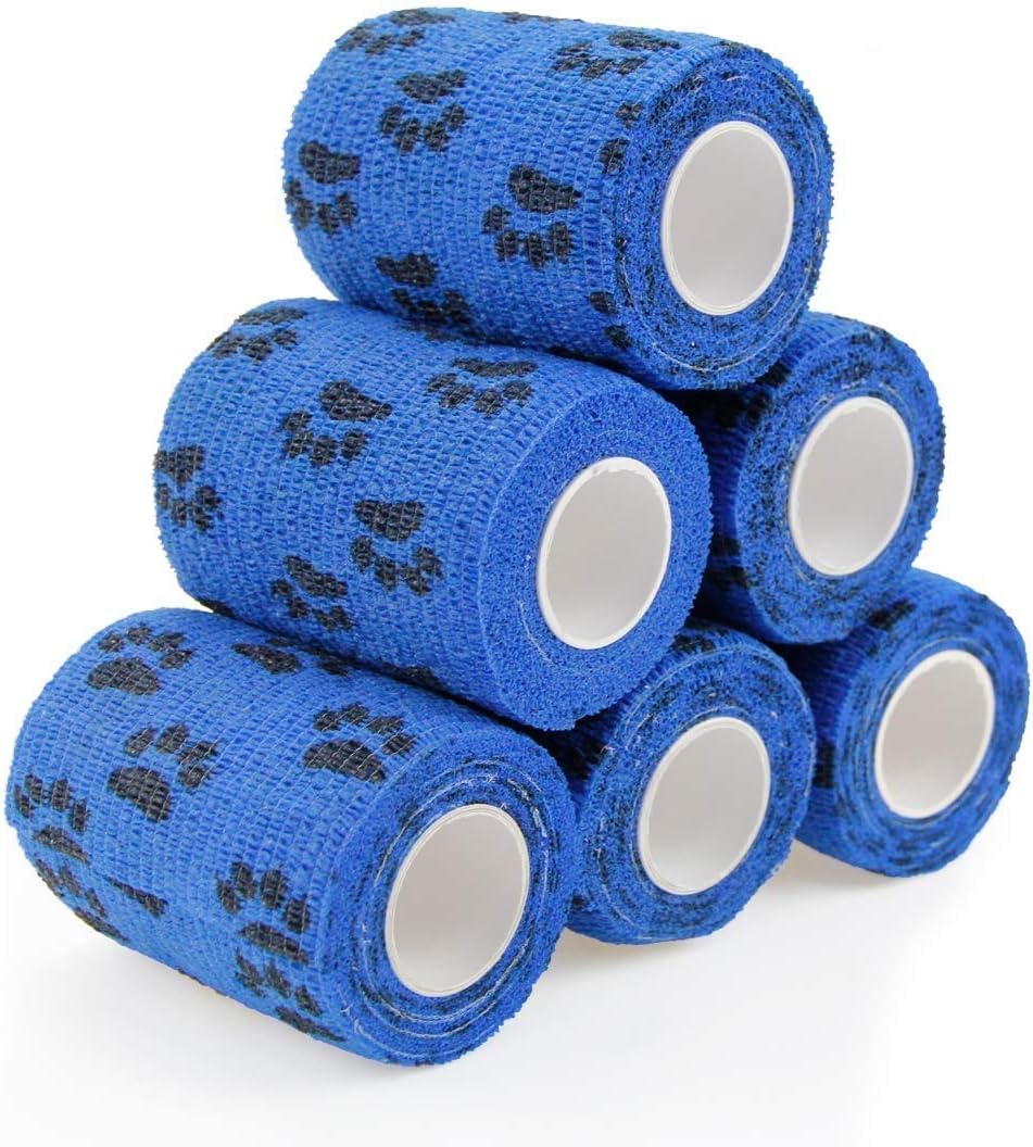 AUPCON Vet Wrap Cohesive Bandages Bulk Self Adhesive Bandage Wrap Self Adherent Wrap Non-Woven for Dogs Pet Animals & Ankle Sprains & Swelling 2 Inch x 5 Yards (2 Inch Claw) - Image 9