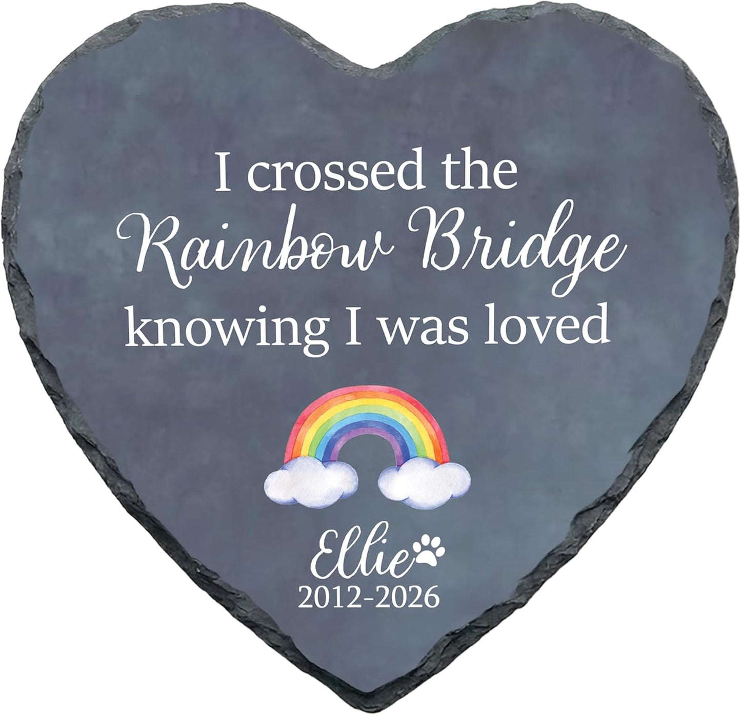 Personalized dog and cat sympathy gift with heart design