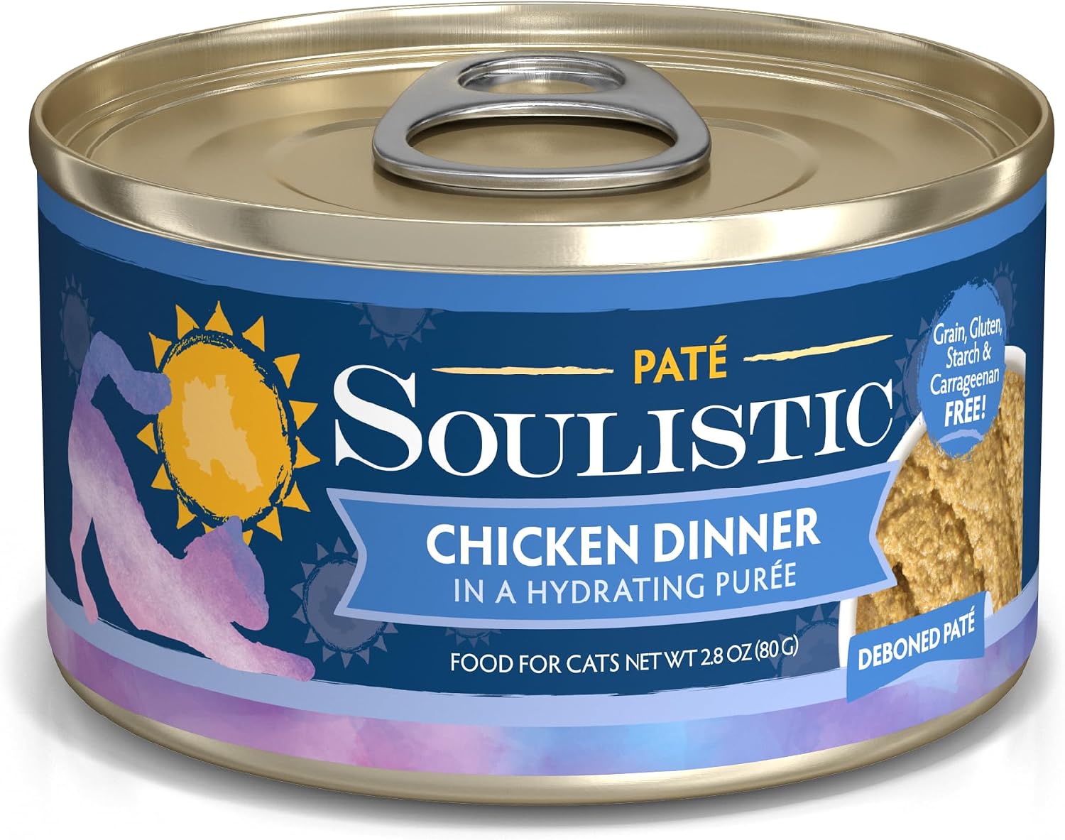 Soulistic Pat Wet Cat Food, Duck and Tuna Dinner in a Hydrating Pure, 2.8oz Can, Pack of 12 - Image 13