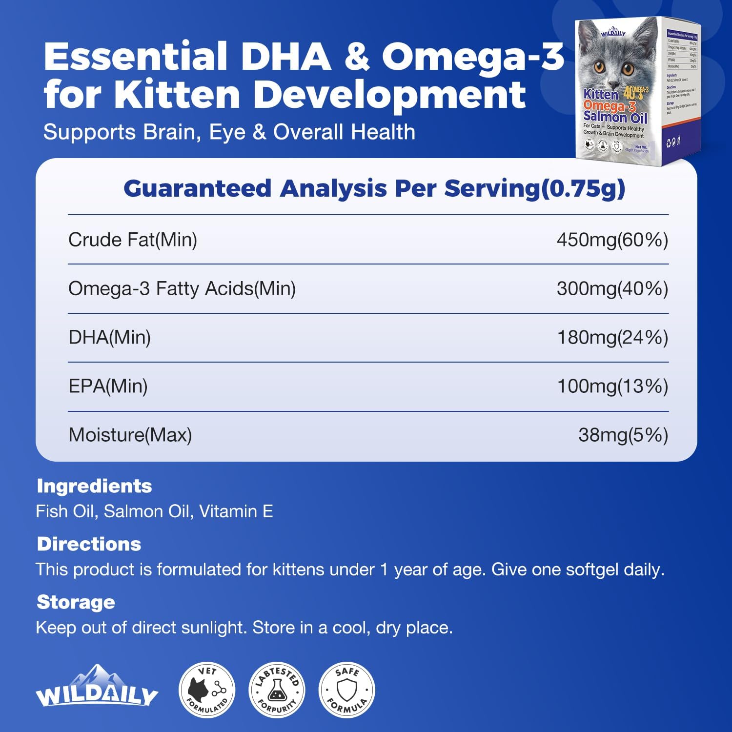 Planopaws cat dandruff and shedding treatment softgels product shot