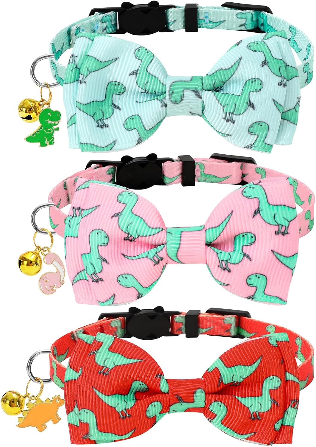 JarThenaAMCS 3 Pcs Tribal Southwest Cat Collar with Breakaway Bell Bow Tie Western Aztec Adjustable Kitten Collars for Small Pet Girl Boy Cats Small Pet Party - Image 12