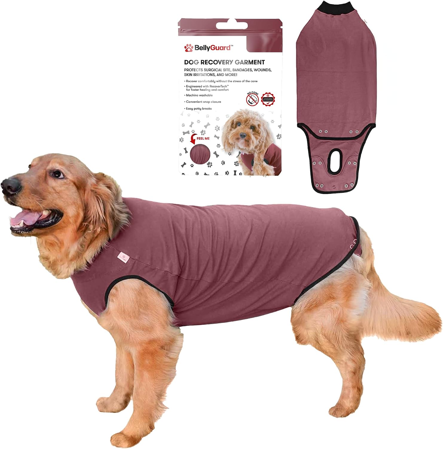 BellyGuard Dog Surgery Recovery Suit, Post-Op Dog Recovery Suit for Female Spay & Male Neuter, Comfy Onesie for Pets, Surgical Body Cover for Canine Healing Support - Image 10