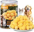 Hkpetty freeze dried quail egg yolk treats front view tub