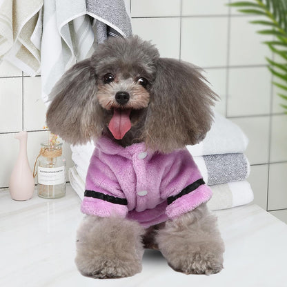 Close up of Petyoung pet bathrobe polyester texture