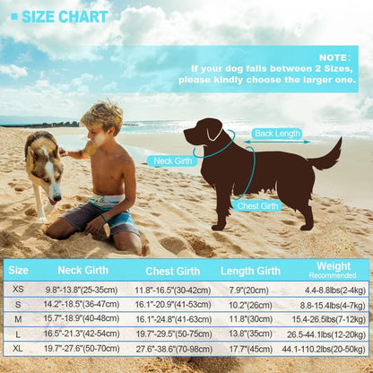Imported EMUST dog life vest pool blue medium size side profile
