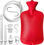 Shishuyu 2 Liter Home Enema Kit front view red rubber bag