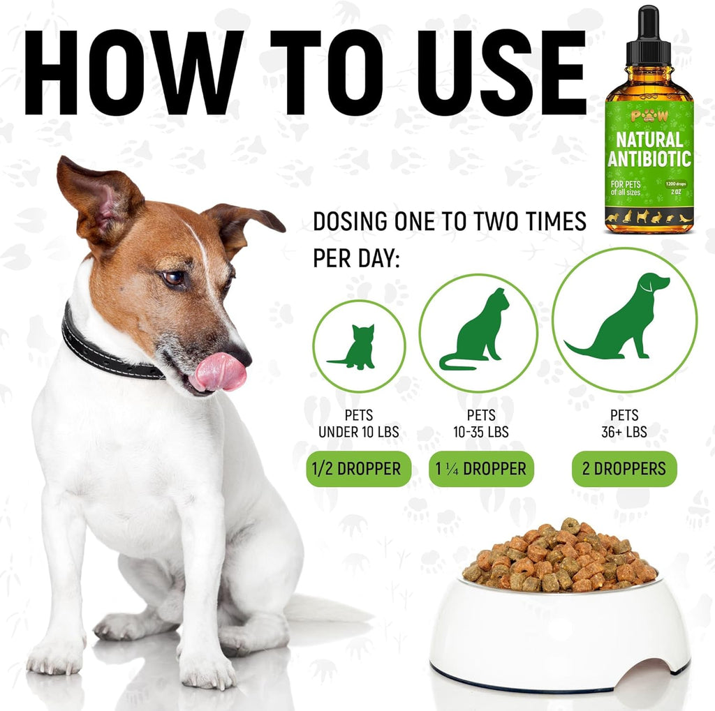 Golden Paw natural allergy relief drops for dogs and cats package side