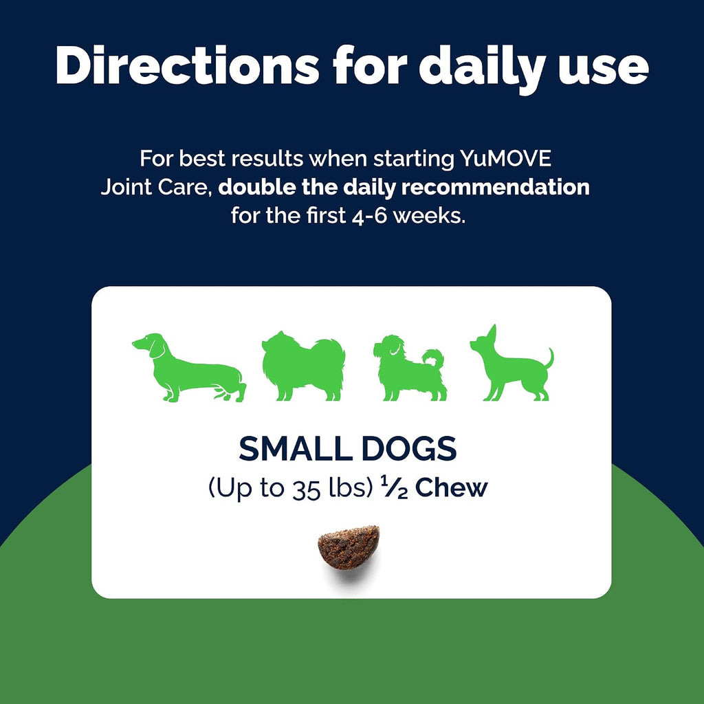 YuMOVE Small Dog Hip & Joint Supplement Soft Chews, ActivEase Green Lipped Mussel, Glucosamine for Dogs, Hyaluronic Acid & Omega 3 - Hickory Seafood Flavor - 60 Chews (Small/Medium Dogs) - Image 9