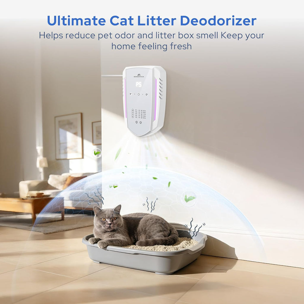 Filterless ozone generator pet odor eliminator in home kitchen