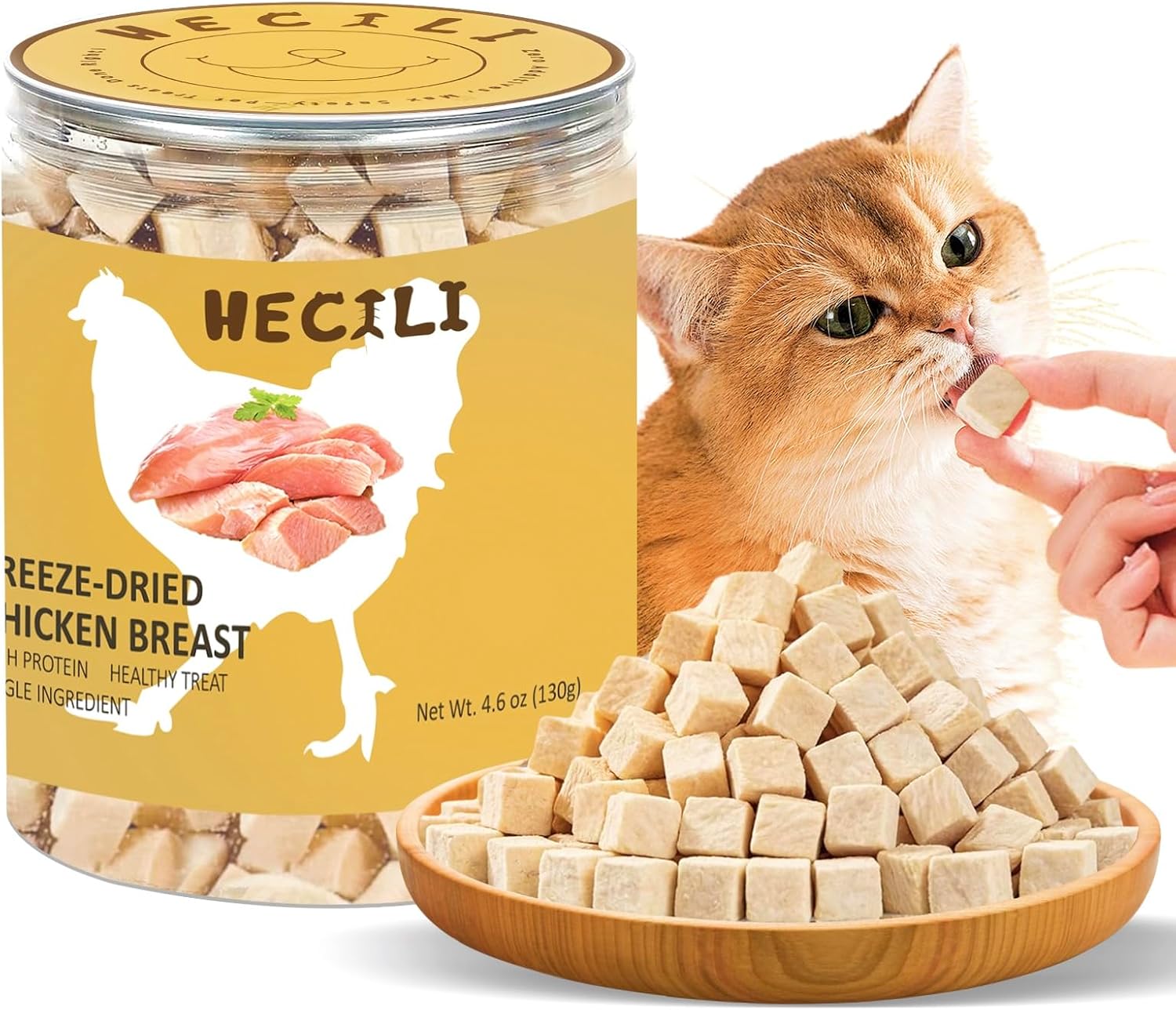 Freeze Dried Chicken Breast Cats & Dogs Treats,Single Ingredient | Premium Quality | Grain Free Training & Nutrition Supplements (2.8 OZ) - Image 9