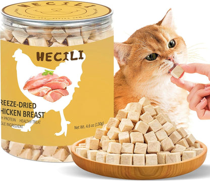 Freeze Dried Chicken Breast Cats & Dogs Treats,Single Ingredient | Premium Quality | Grain Free Training & Nutrition Supplements (2.8 OZ) - Image 9