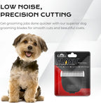 Close up view of the authentic Kenchii professional dog clipper detachable blade mechanism