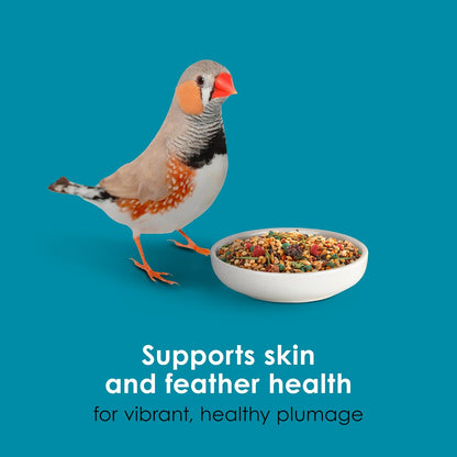 Detailed product label of Kaytee Pro Health canary and finch food