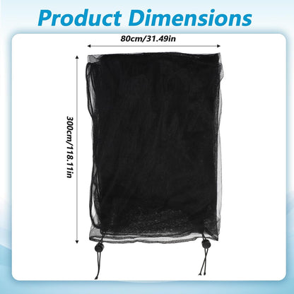 Adjustable nylon mesh birdcage cover skirt demonstrating elastic drawstring flexibility