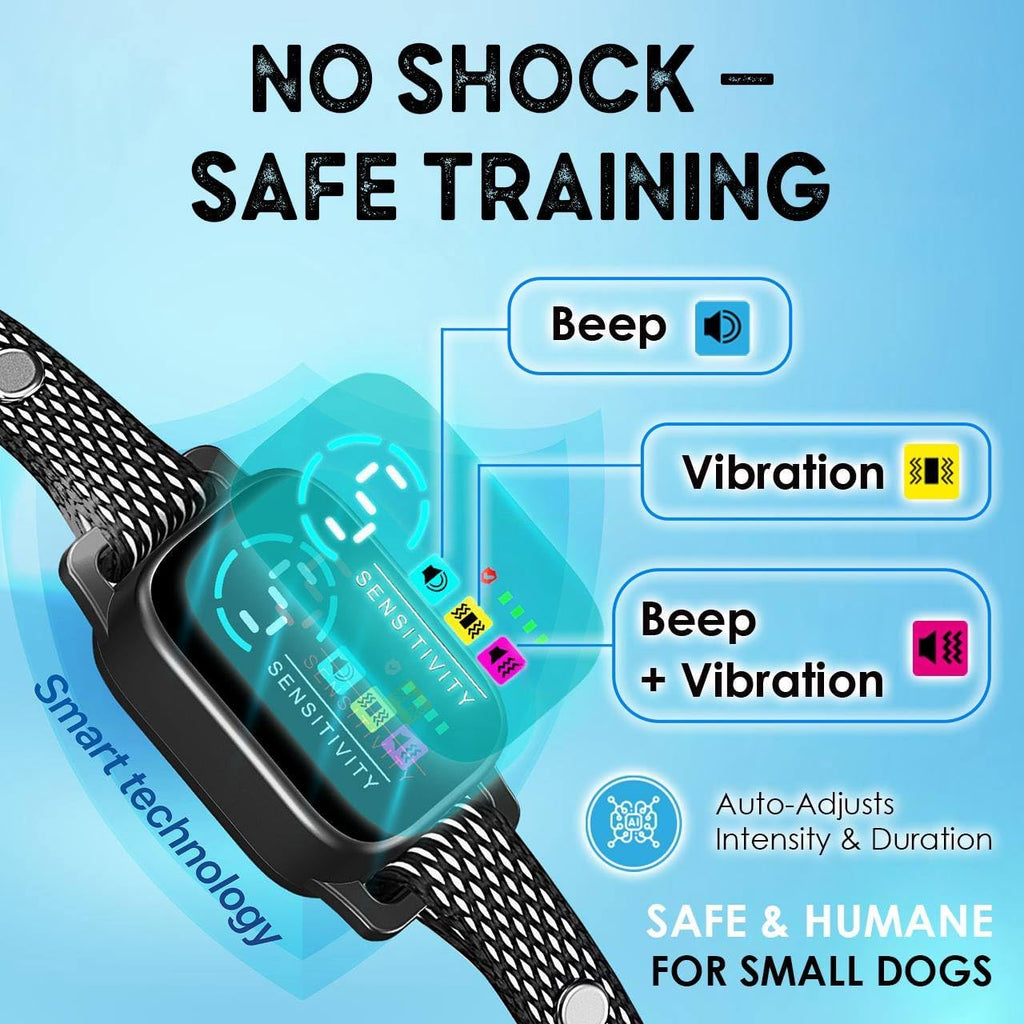 Elecane smart bark collar black adjustable strap