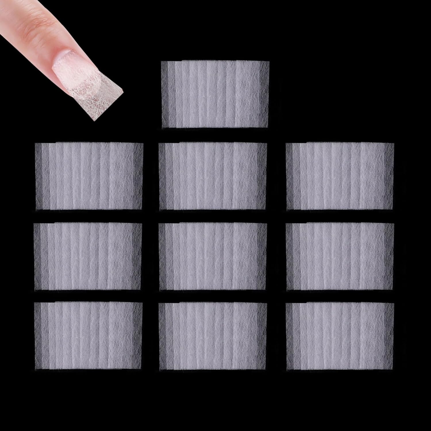 KMYZQDV 100PCS Fiberglass Nail Wrap Extension Kit front view