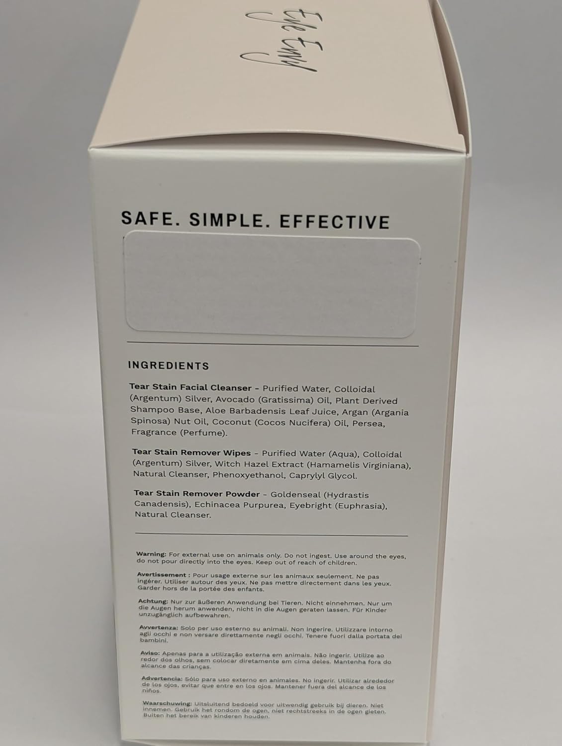 Safe and non-irritating feline facial wash formulated specifically for Persian and Himalayan cat breeds.