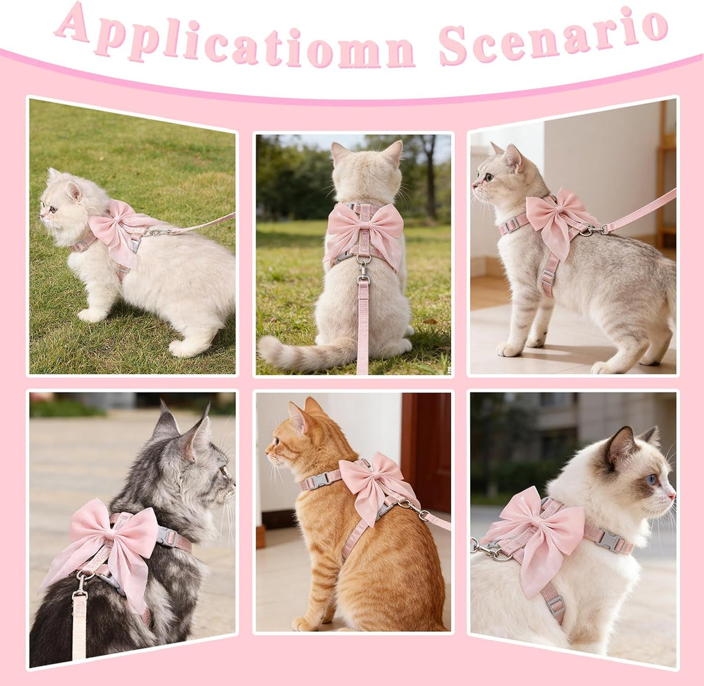 Premium imported Tensho pink pet vest and leash set for small dogs and cats.