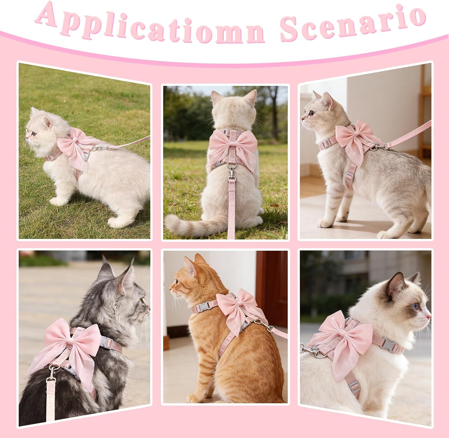 Premium imported Tensho pink pet vest and leash set for small dogs and cats.