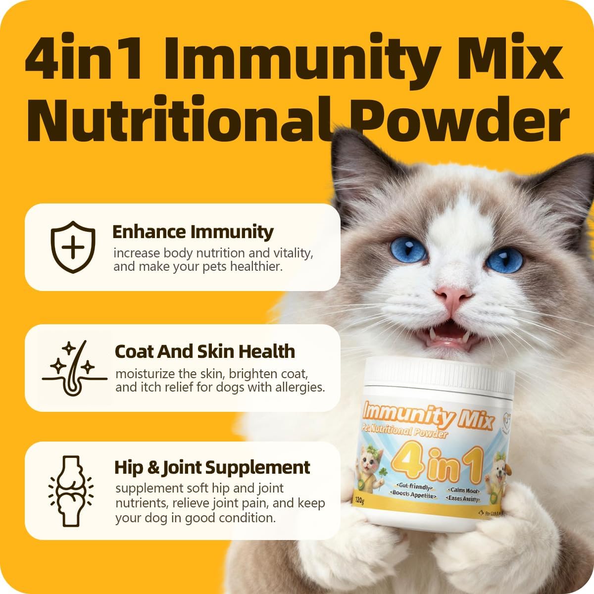 Cassiel Pet 4-in-1 nutritional powder for cats and dogs