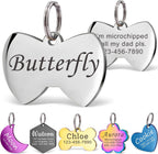 Anavia Personalized Pet ID Tags, Stainless Steel Glossy Laser Engraved Dog Cat Collar Name Tags, Multiple Colors Shapes Sizes (Cherry Blossom, Regular) - Image 13