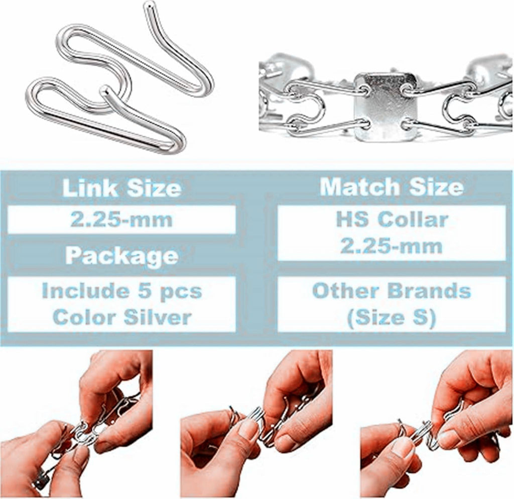 High quality rust resistant stainless steel training collar links for pets