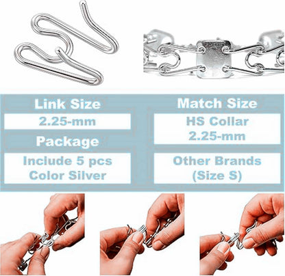 High quality rust resistant stainless steel training collar links for pets