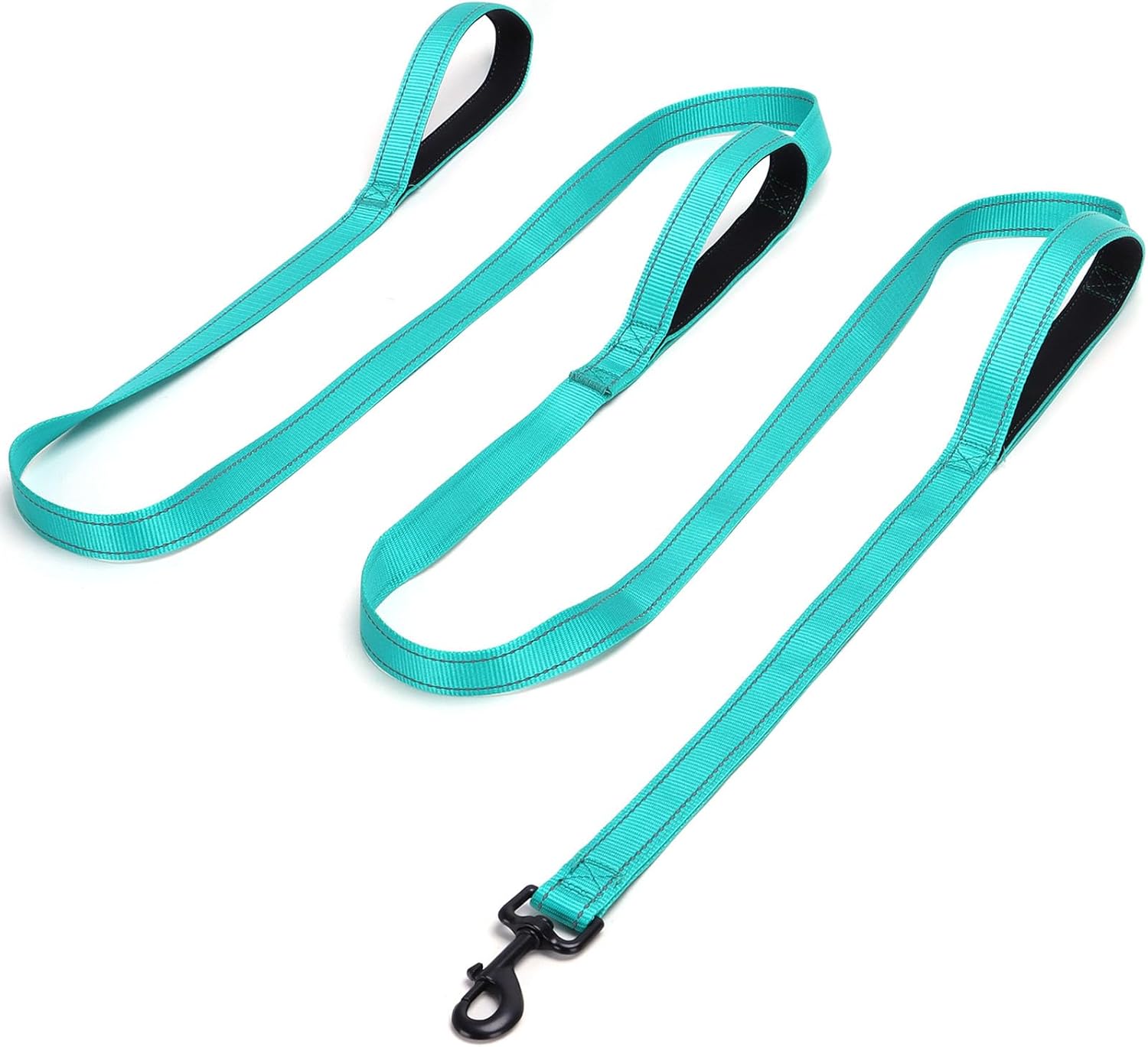 3 Handle Dog Leash, 10FT Triple Handle Reflective Stitching with Padded Traffic Handles, Heavy Duty Training Pet Lead for Control and Safety (Black) - Image 13