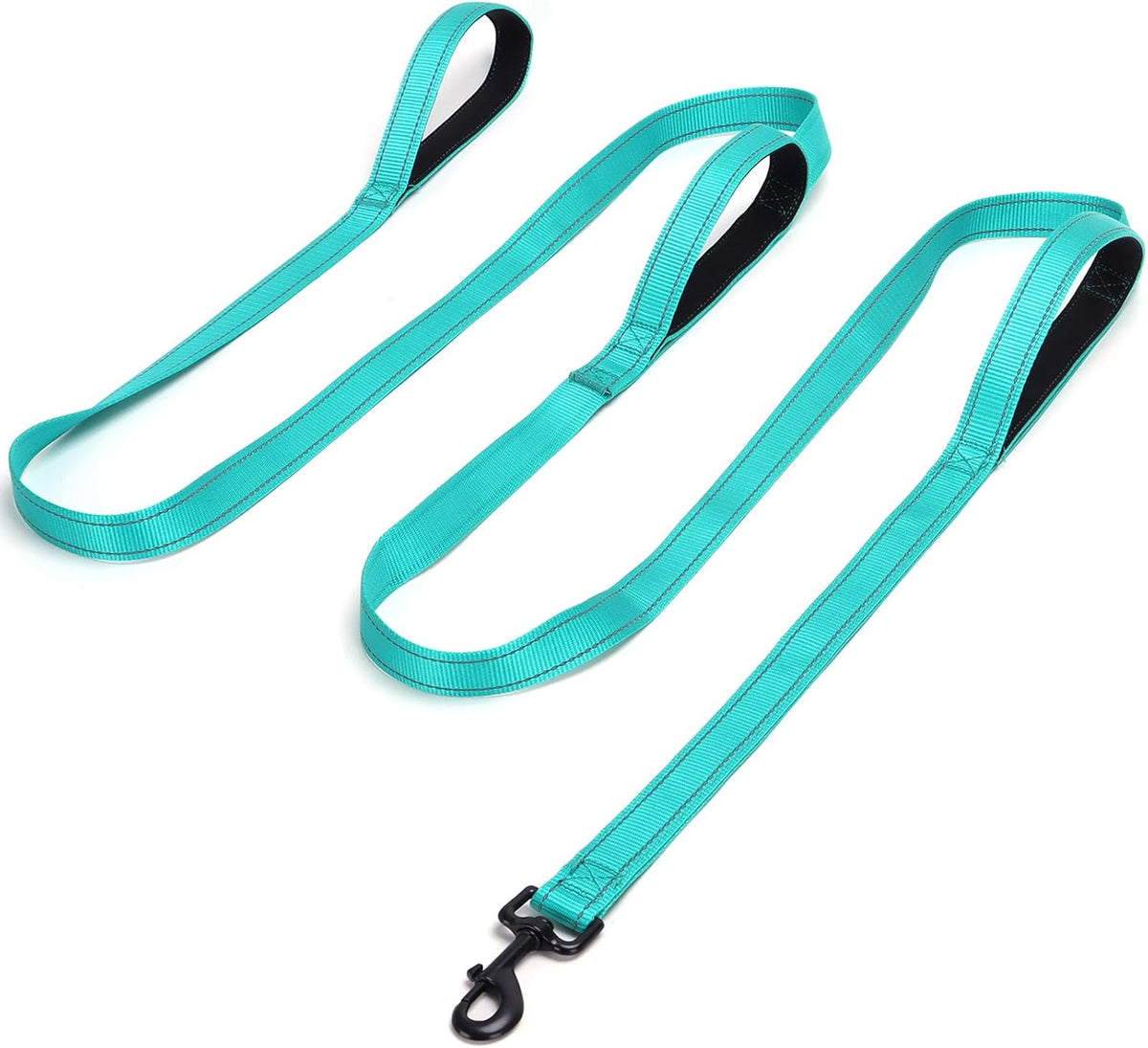 3 Handle Dog Leash, 10FT Triple Handle Reflective Stitching with Padded Traffic Handles, Heavy Duty Training Pet Lead for Control and Safety (Black) - Image 13