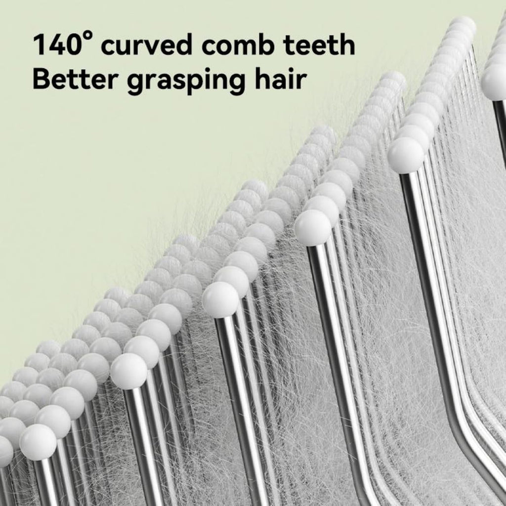Using the Ziofy self cleaning brush button to release fur