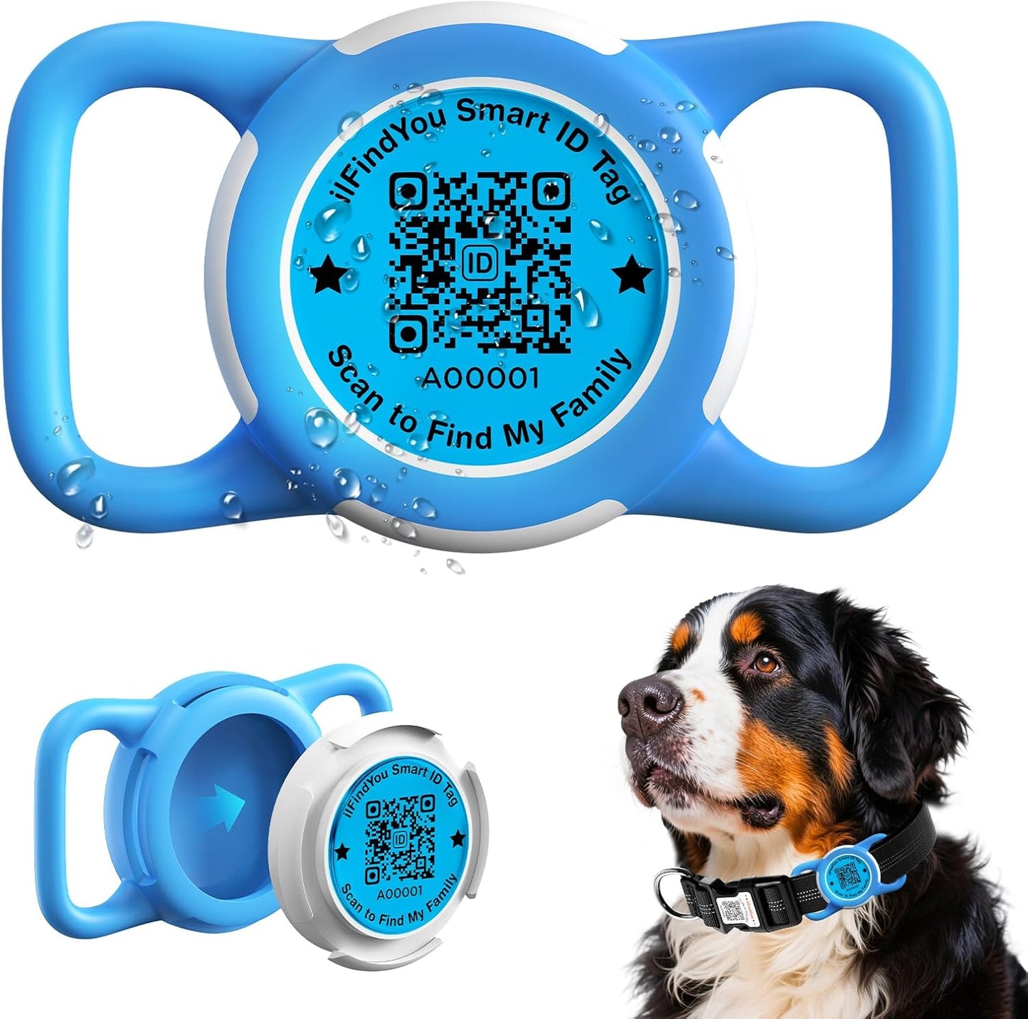 Waterproof AirTag Dog Collar Holder for Apple AirTag QR Code - Image 11