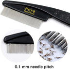 Close up of Pet Republique flea comb fine metal pins