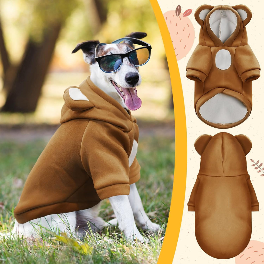 HRTTSY premium imported warm dog apparel small size brown sweater