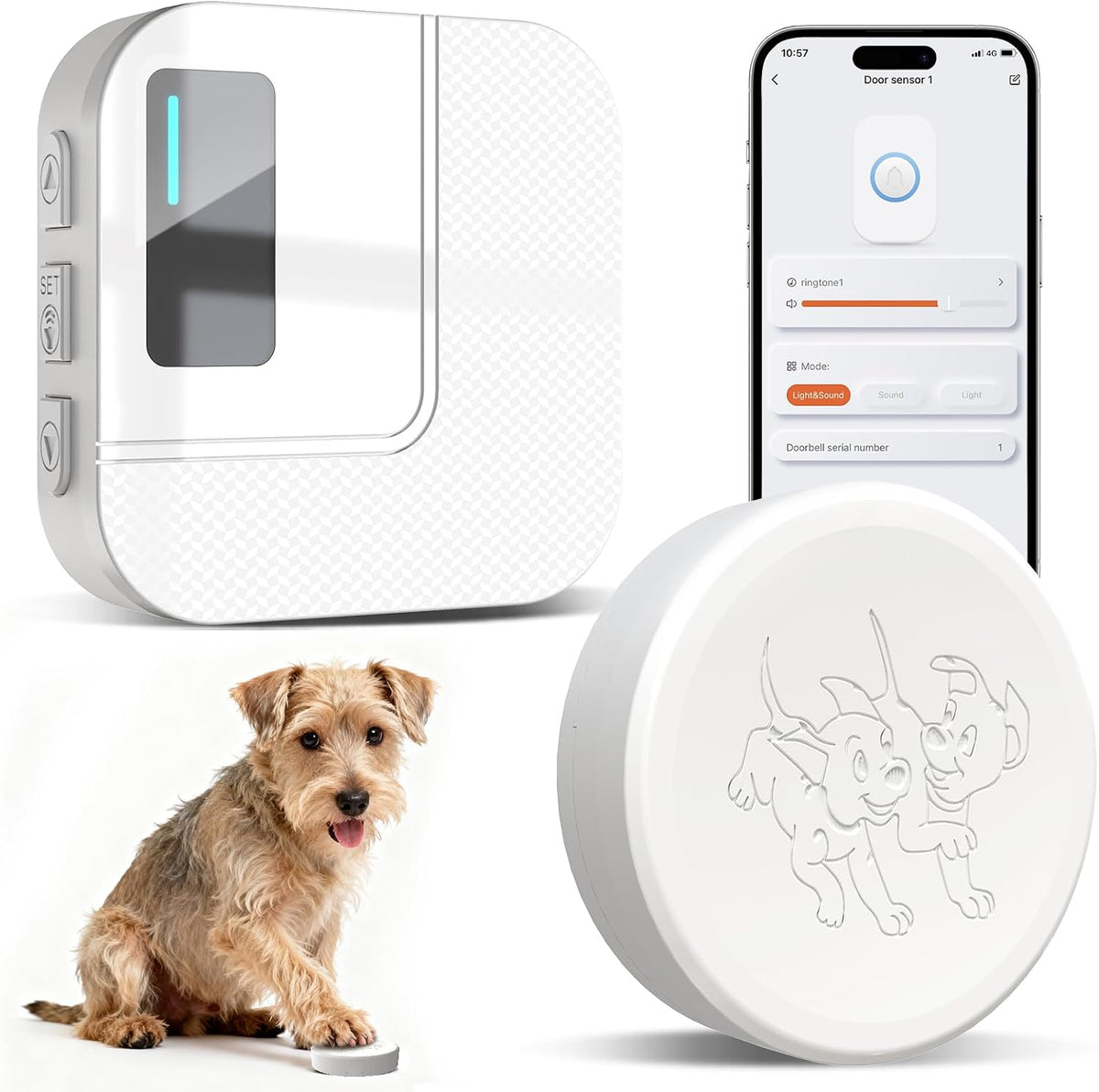 ChunHee Dog Door Bell for Potty Training - Smart Wireless Dog Bell to Go Outside - No Battery Needed, 11N Press Force, Perfect for Medium & Large Breeds - Wireless Pet Communicatio - Image 10