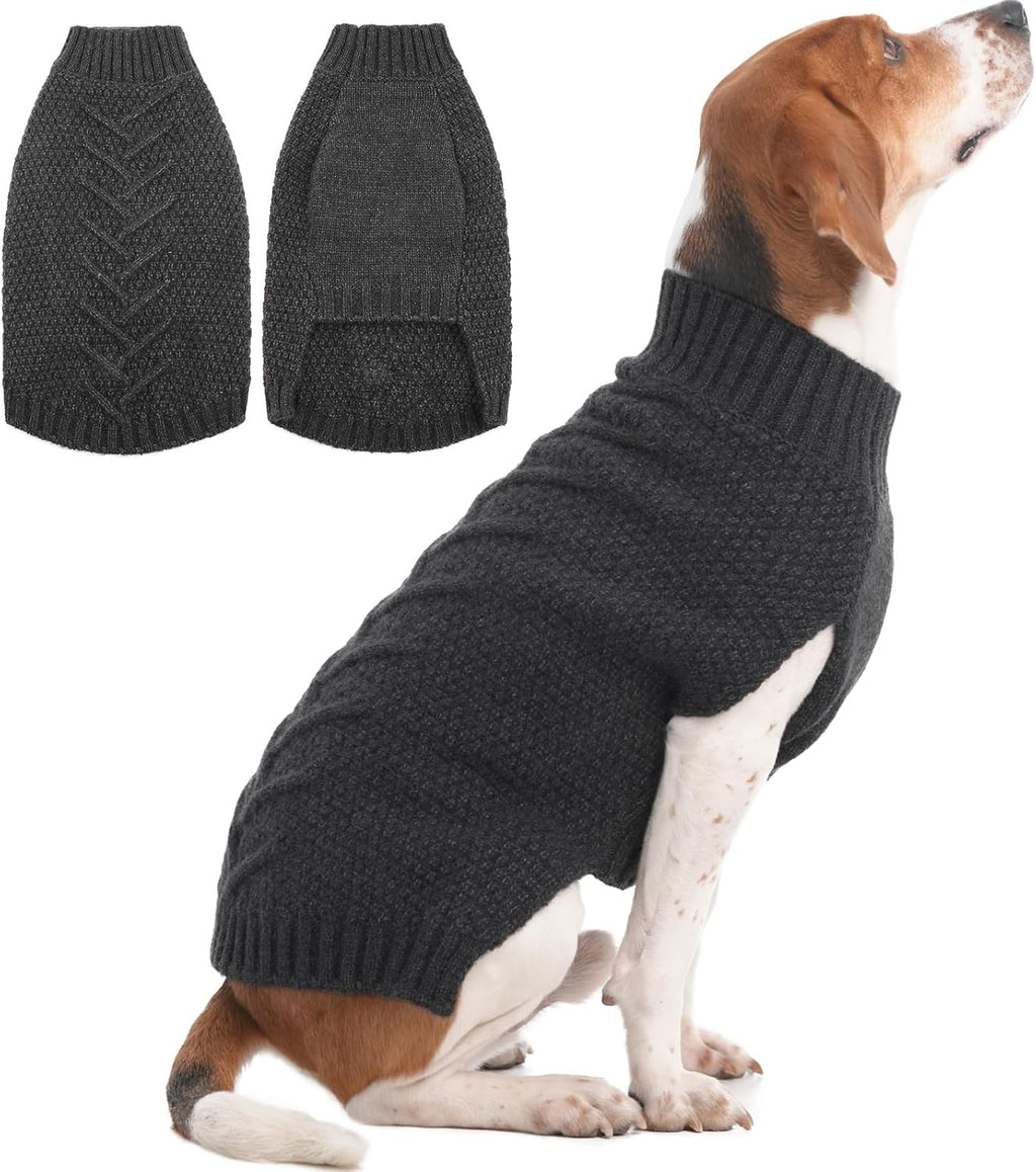IECOii Extra Large Dog Sweater, XXXL Dog Sweater for Large Dogs Girl Boy, Xmas Pet Holiday Sweaters Large Size, Warm Doggy Christmas Knitwear Big Dogs Sweater for Labrador, Doberman, DarkGrey-3XL - Image 11