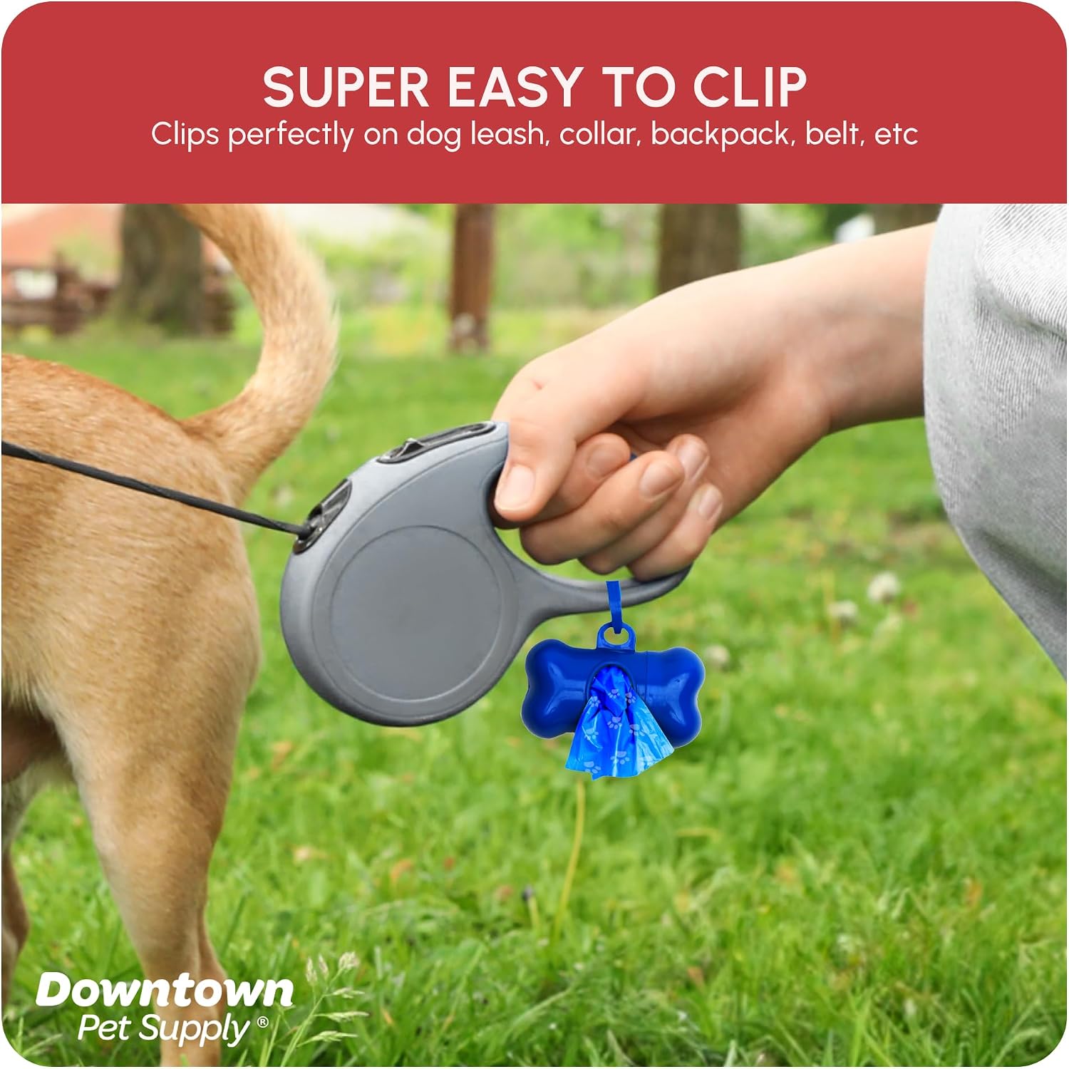 Thick leak proof pet waste cleanup bags roll closeup