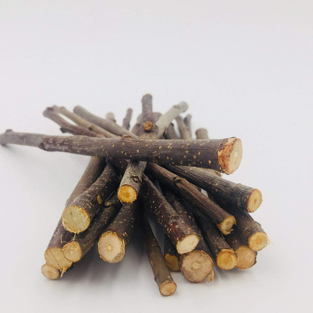 Natural apple wood branches for small animals displayed flat