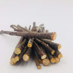 Natural apple wood branches for small animals displayed flat