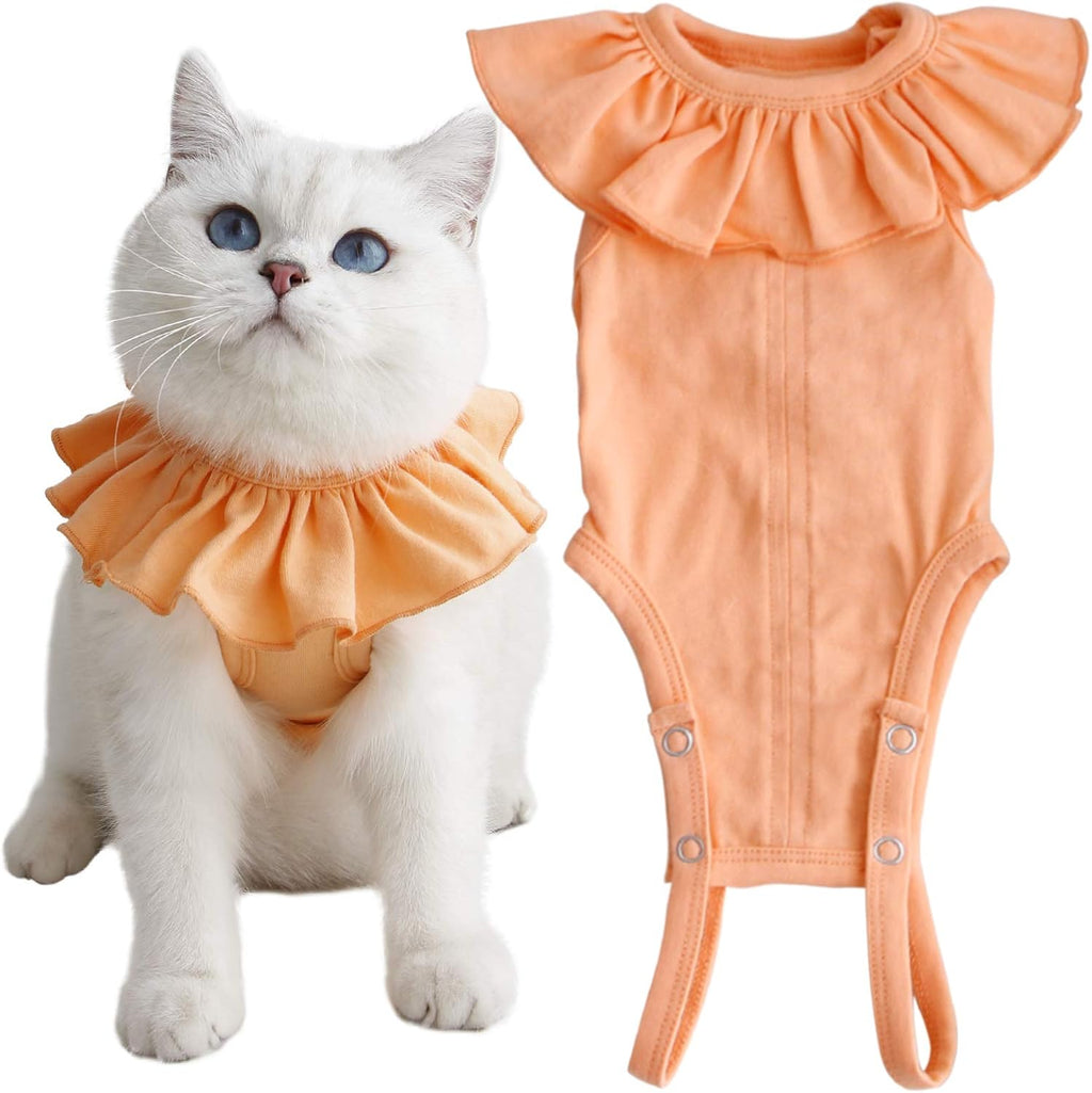 Cat Recovery Suit for Abdominal Wounds and Skin Diseases,Breathable Surgical Recovery Shirt After Surgery Wear Anti Licking Wounds,E-Collar Alternative for Female Cats Kitten(RSC01-blue-m) - Image 11